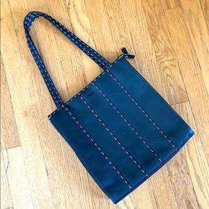 The Sak Elliot Lucca black leather shoulder bag